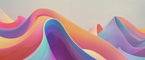 Colorful Abstract Background With Flowing Shapes. photo