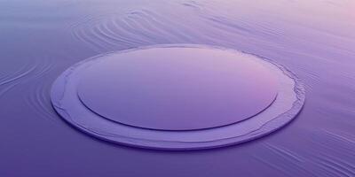 Purple ocean with a large circle in the middle photo