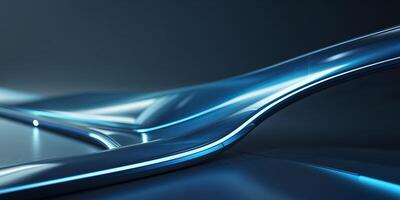 Futuristic Blue Technology with Glowing Displays and Smooth Surfaces photo