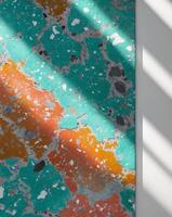Terrazzo Surface with Abstract Colorful Stone Texture and Soft Shadows photo