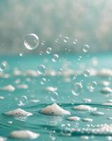 Bubbles floating in water with bubbles and bubbles photo