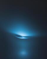 Mystical blue light glow with subtle shadows in dark background. photo