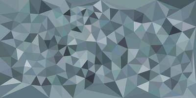 An abstract geometric background with a low-poly triangular pattern in shades of gray and blue, creating a modern and stylish digital design. vector