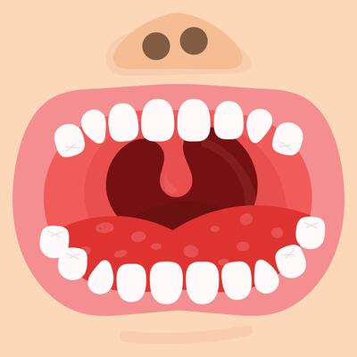 Cartoon Mouth Open Close up.