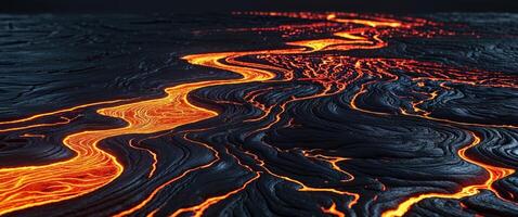 A lava flow is shown in this image photo