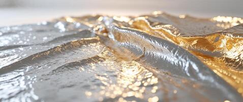 Abstract Gold and Silver Metallic Texture. photo