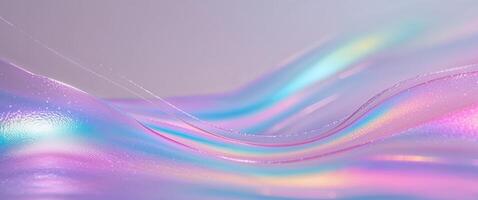 A colorful holographic wave with a wave pattern photo