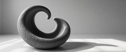 A close up view of a textured and curved object photo