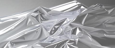 A close up of a silver foil sheet photo
