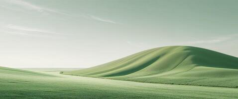 Nature landscape event green hill open field clear sky scenic view tranquility and harmony. photo