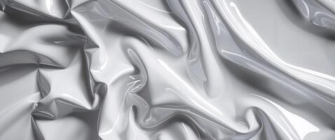 Silver fabric background with white lines photo