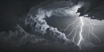 Nature's Fury When the Sky Unleashes Its Power. photo