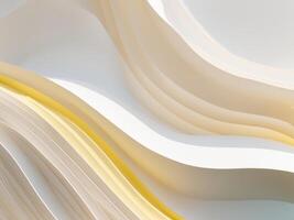 3d rendering of a white and yellow paper background photo