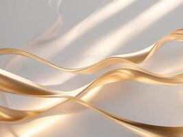 Flowing Golden Lines Abstract Background with Light and Shadow Effects photo