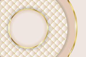 Light diamond shape luxury background with golden circle vector