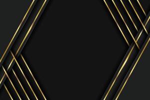 Luxury Gold Background with black metal texture in 3d abstract style. stock illustration vector