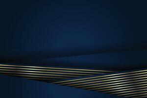 Abstract luxury golden lines diagonal overlapping on blue background vector