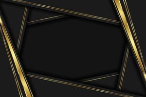 Luxury Black and gold abstract frame background stock illustration vector