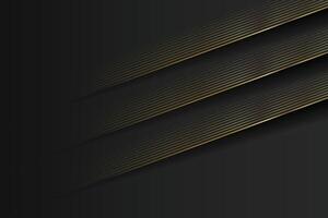 Golden lines luxury on white overlap brown and black shades color background. elegant realistic paper cut style 3d vector