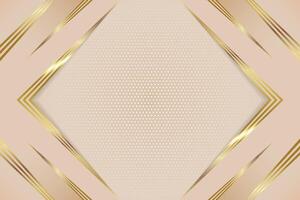 Luxury abstract hexagon golden strips background vector
