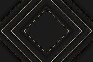 Luxury arrow Gold line Background VIP with black boxed in 3d abstract style. stock illustration vector