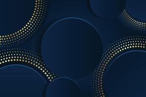Premium background design with gold circle on dark backdrop vector