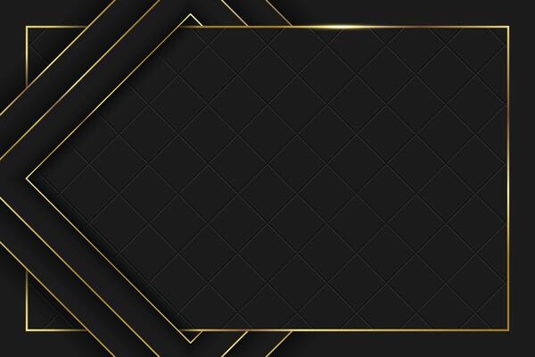 Black luxury background with frame gold lines, minimal scene, empty space for use showcase beauty and cosmetics product or text. stock illustration
