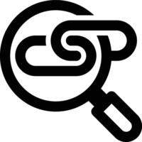 Backlink Analysis, Link Analysis, Backlink Checker Outline Icon vector
