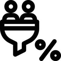 Conversion Rate, Optimization, SEO Outline Icon vector