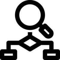 Search Algorithm, Search Engine, Algorithm Outline Icon vector