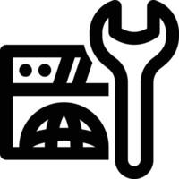 Website Maintenance, Web Maintenance, Web Repair Outline Icon vector