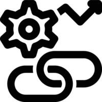 Link Optimization, SEO, Search Engine Outline Icon vector