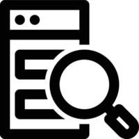 SERP, Search Engine, Result Page Outline Icon vector