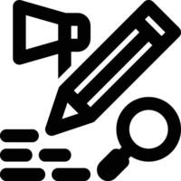 Copywriting, SEO, Search Engine Outline Icon vector