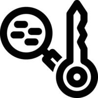 Keyword Analysis, Keyword Research, Search Engine Outline Icon vector
