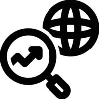 Global SEO, Global Search, Search Engine Outline Icon vector