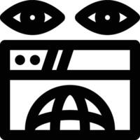Visitor, Viewer, User Outline Icon vector