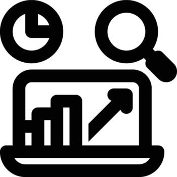 SEO Monitoring, SEO Dashboard, SEO Analysis Outline Icon vector