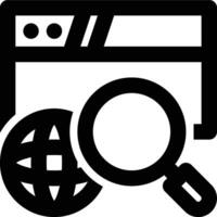 Website Search, Web Search, Search Engine Outline Icon vector
