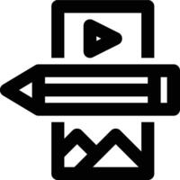 Content Creation, Content Writing, Content Management Outline Icon vector
