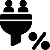 Conversion Rate, Optimization, SEO Glyph Solid Icon vector
