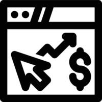 Paid Traffic, Paid, Pay Per Click Outline Icon vector