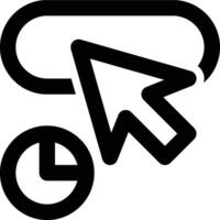 Click Through, Rate, Click Rate Outline Icon vector
