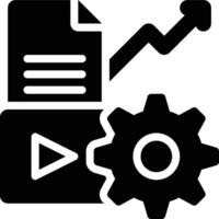 Content Optimization, Seo Content, Content Creation Glyph Solid Icon vector