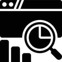 Website Analysis, Website Analytics, Website Report Glyph Solid Icon vector