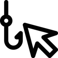 Clickbait, Click Bait, Phishing Outline Icon vector