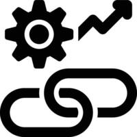 Link Optimization, SEO, Search Engine Glyph Solid Icon vector