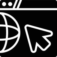 Web Browser, Browsing, Search Glyph Solid Icon vector