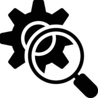 Search Engine, Optimization, SEO Glyph Solid Icon vector