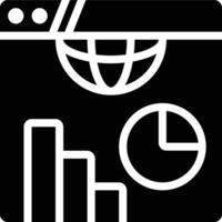 Website Reporting, Web Reporting, Website Glyph Solid Icon vector